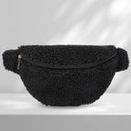 Sac en peluche douce forme banane pour femme