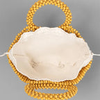 Sac en perles de bois au format panier