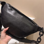 Sac en PU pour femme style banane tendance