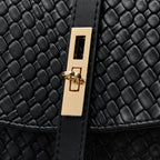 Sac en simili noir élégant féminin à main et dos