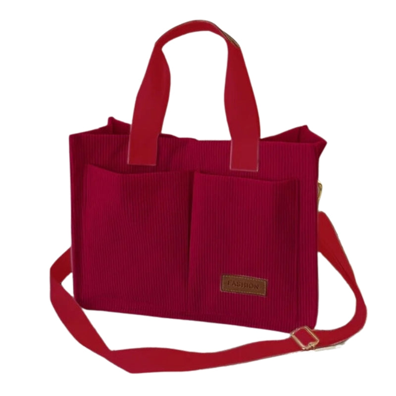 Sac en tissu côtelé façon velours