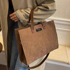 Sac en velours à côtes format cabas