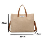 Sac en velours côtelé format cabas