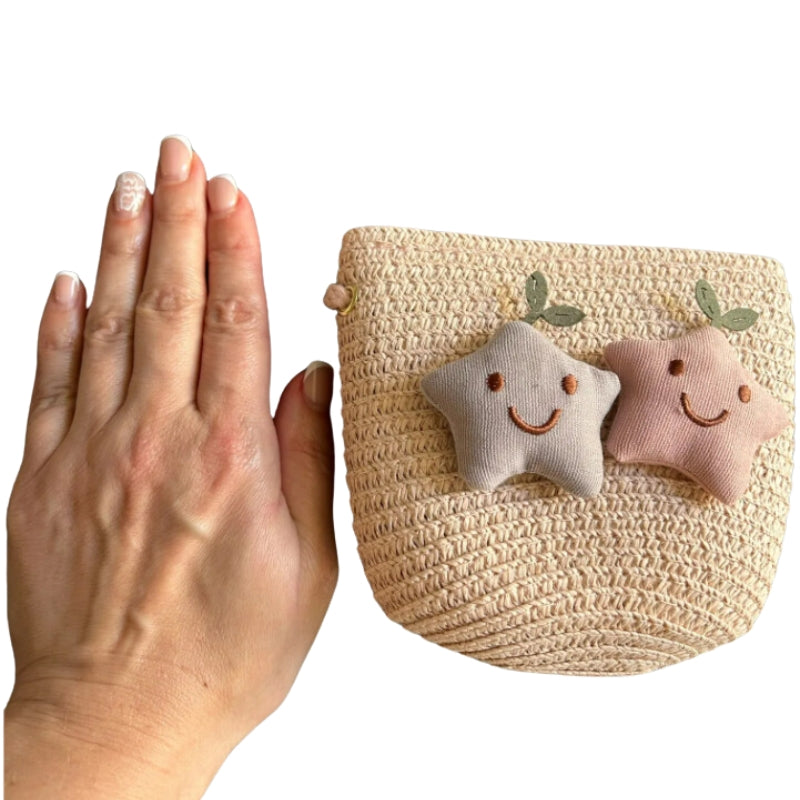Sac enfant fille confectionné en paille