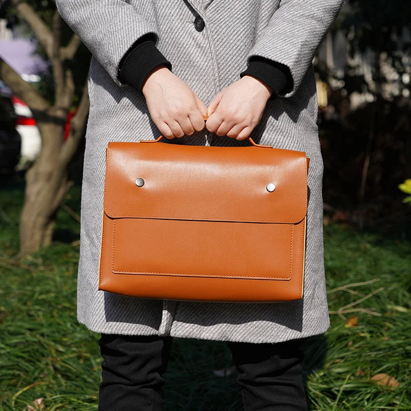 Sac étanche marron pour ordinateur femme