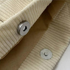 Sac fabriqué en velours côtelé
