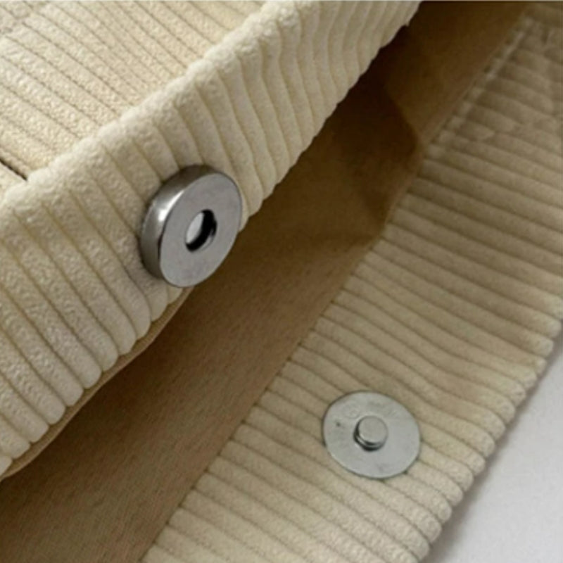 Sac fabriqué en velours côtelé