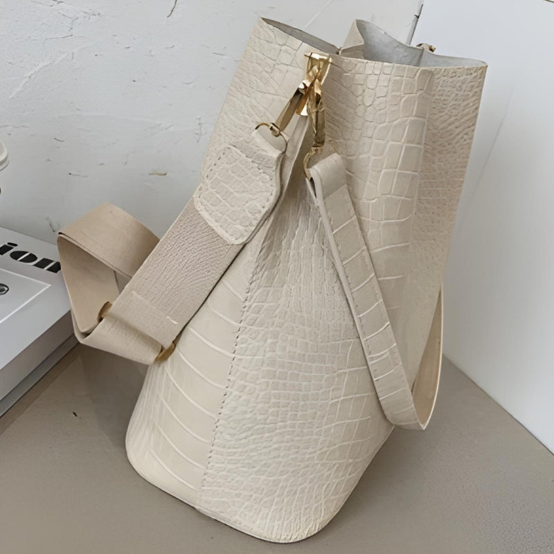 Sac façon crocodile format seau
