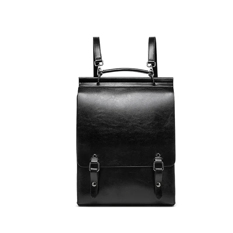 Sac féminin à dos, design cartable vintage