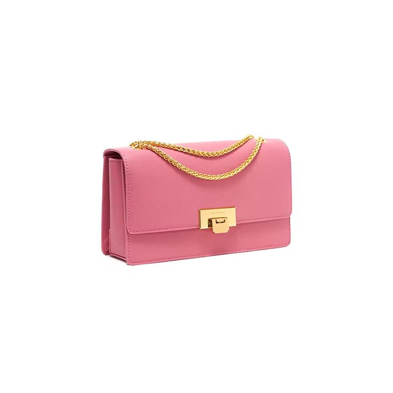 Sac féminin à main rose en cuir luxueux
