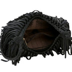 Sac féminin avec franges et bandoulière