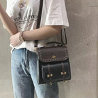 Sac féminin compact à dos au style vintage