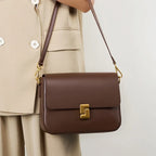 Sac femme à bandoulière en cuir marron