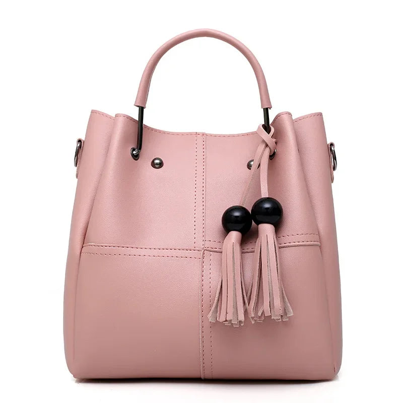Sac femme à main composé de trois pièces