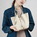 Sac femme blanc au style bourse chic