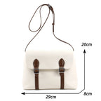 Sac femme blanc façon cartable rétro