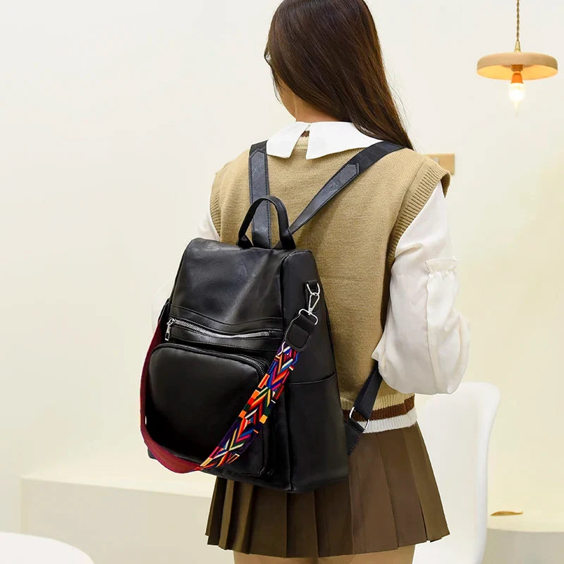 Sac femme design multipoches à main et à dos