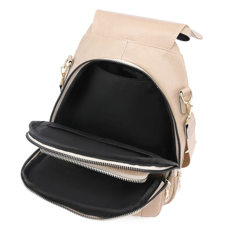 Sac femme élégant et sobre avec double porté main-dos