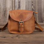 Sac femme en cuir style besace rétro