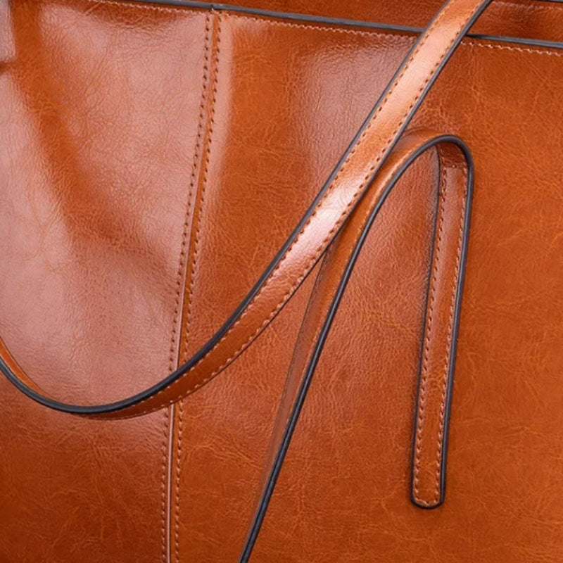 Sac femme en cuir véritable porté main