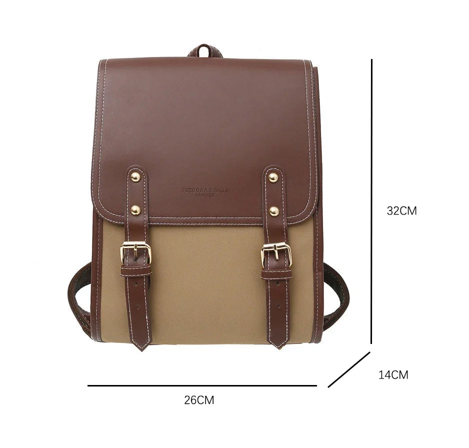 Sac femme façon cartable d’inspiration rétro
