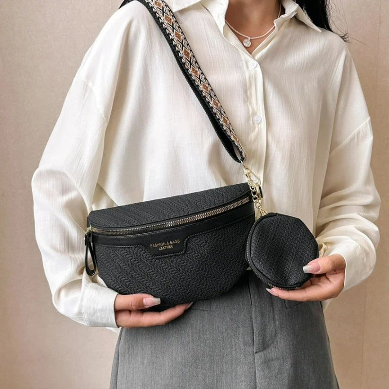Sac femme luxueux de forme banane