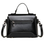 Sac femme noir en cuir d'inspiration cartable