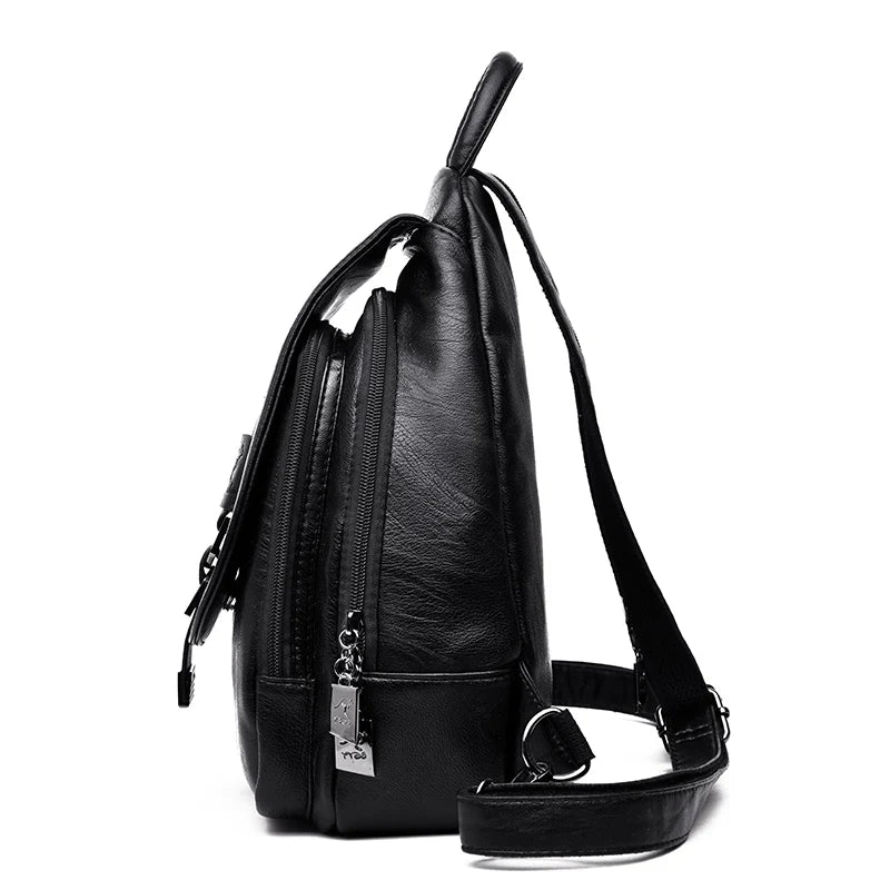Sac femme noir vintage à main et à dos