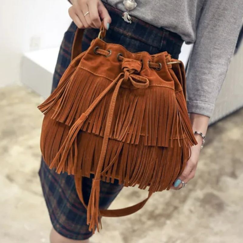 Sac femme orné de franges