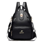 Sac femme robuste à main et à dos multipoches