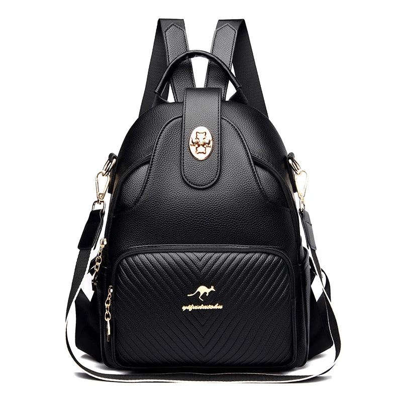 Sac femme robuste à main et à dos multipoches