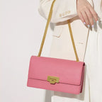 Sac femme rose en cuir de luxe à main