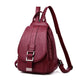 Borsa Zaino Donna Multitasche In Ecopelle Rossa
