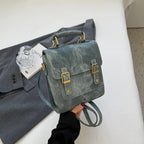 Sac femme style cartable bleu élégant