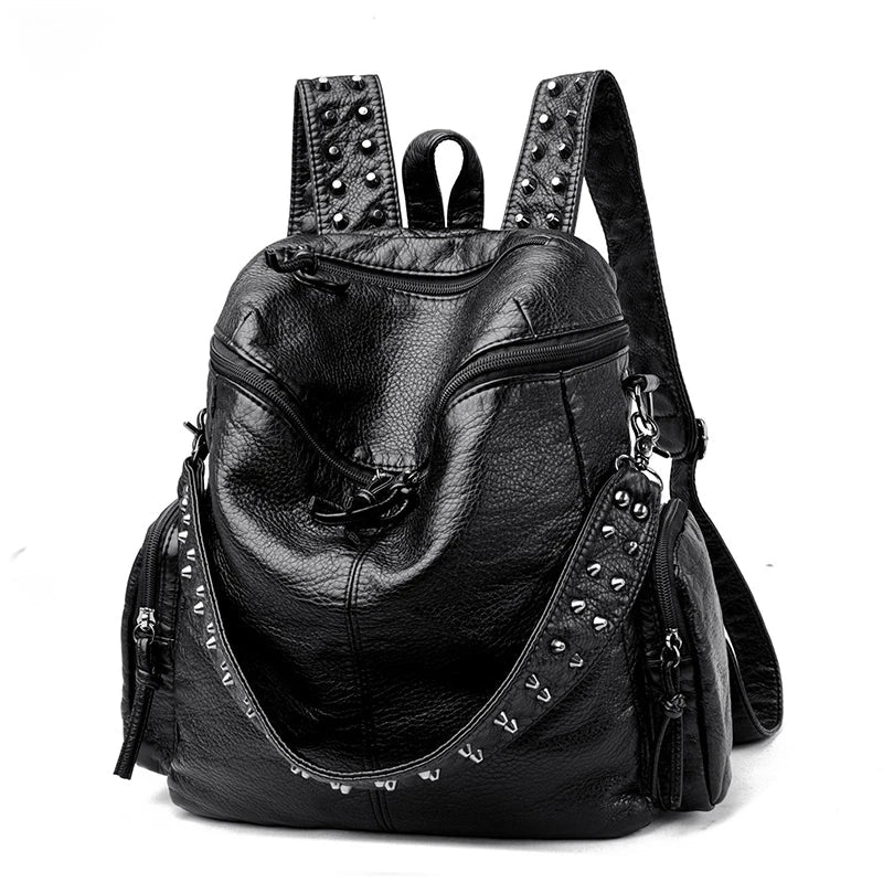 Sac femme tendance en simili à main et à dos