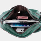 Sac femme vert modulable porté main ou dos