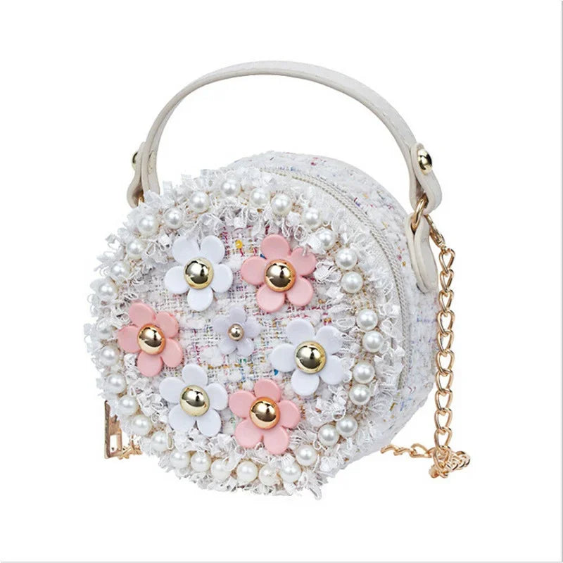 Sac fleuri en bandoulière destiné aux petites filles