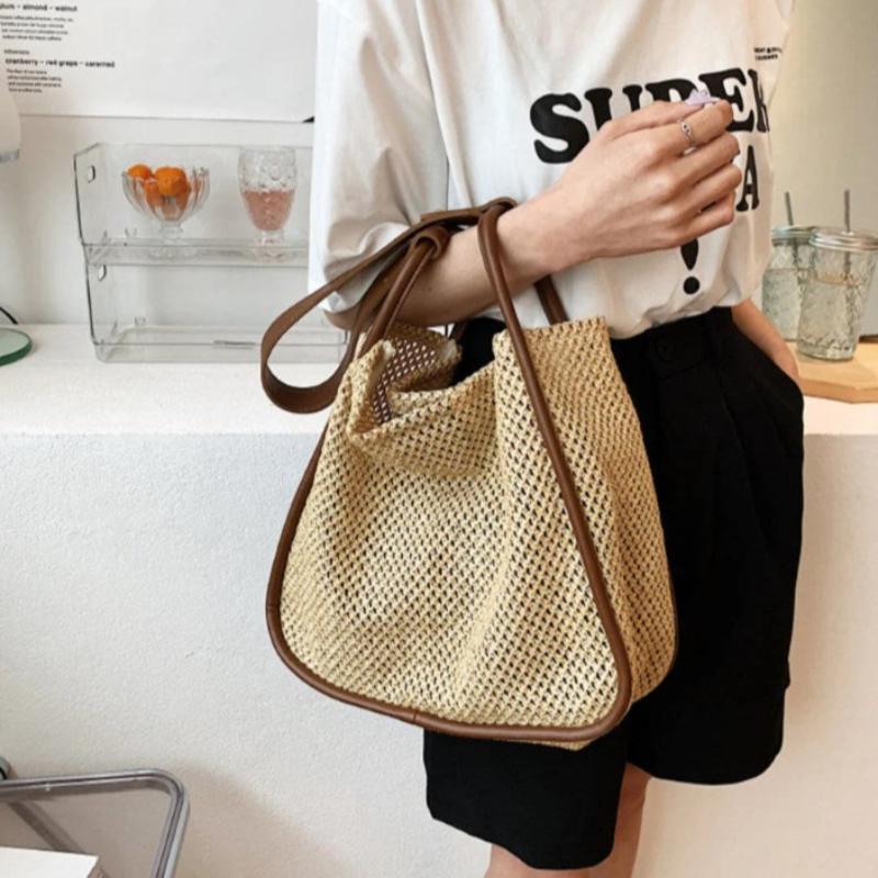 Sac format fourre-tout en paille