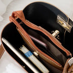 Sac format seau en deux matières
