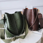 Sac format seau façon croco