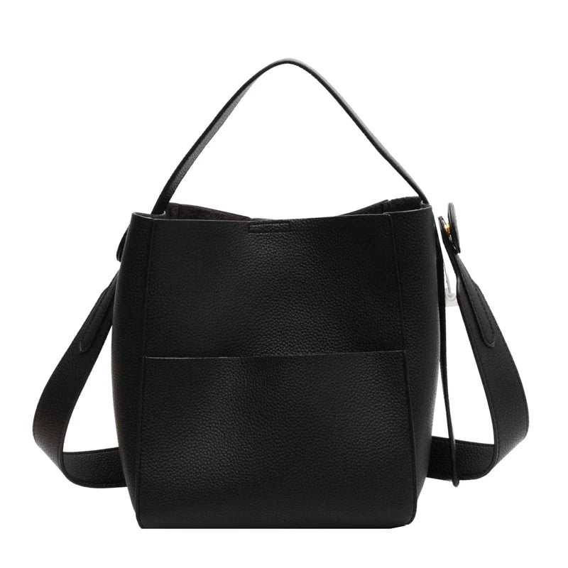 Sac forme seau couleur marron pour femme
