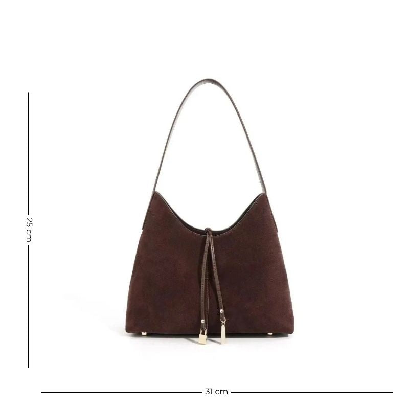 Sac fourre-tout marron de forme baguette