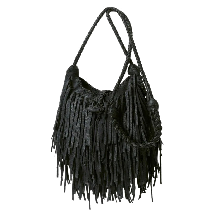 Sac frangé pour femme à bandoulière