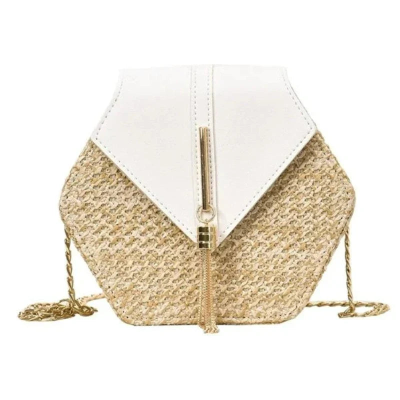 Sac hexagonal en paille