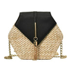 Sac hexagone en paille
