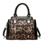 Sac léopard avec texture façon crocodile