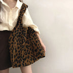 Sac léopard en toile au format souple