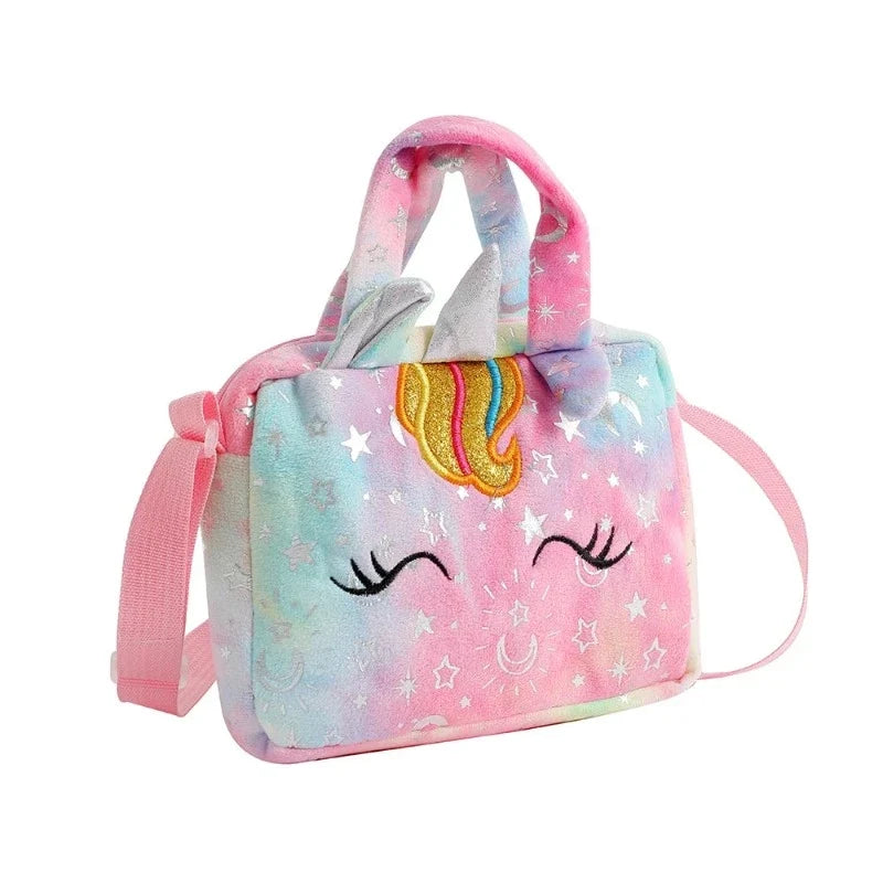 Sac licorne en peluche pour fille