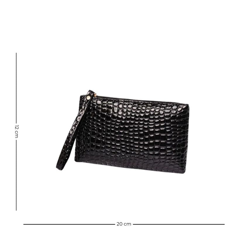 Sac luxueux façon pochette avec motif de pierres