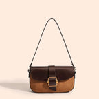Sac marron format baguette avec bandoulière